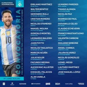 ميسي يقود الأرجنتين في تصفيات مونديال 2026