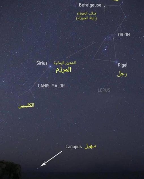 الإمارات للفلك: ظهور سهيل يبشر بانكسار القيظ