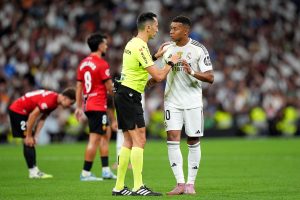 مبابي نجم ريال مدريد يقدم “دليلا” على صحة هدفه ضد مايوركا