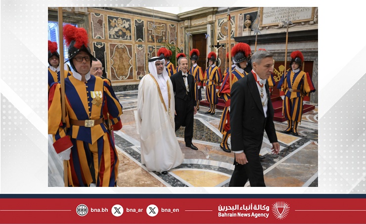 سمو ولي العهد رئيس مجلس الوزراء: مواصلة تعزيز العلاقات الثنائية التي تربط مملكة البحرين ودولة حاضرة الفاتيكان بما يفتح آفاقًا أوسع للتعاون المشترك