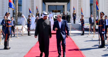 الرئيس السيسى يستقبل الشيخ محمد بن زايد بمطار القاهرة فى زيارة أخوية