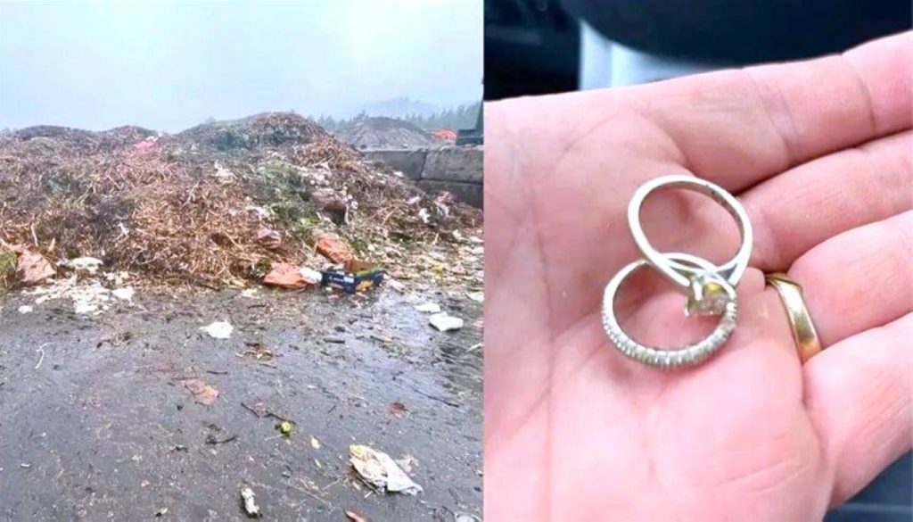 رحلة بحث في أكوام قمامة تنتهي باستعادة خاتمين ثمينين