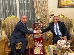 Le ministre des Affaires étrangères reçoit le vice-président de l'État de Palestine et vice-président du comité exécutif de l'OLP