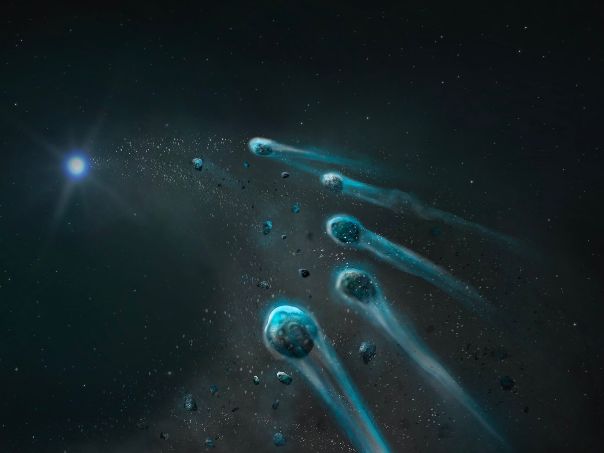 اكتشاف نجم يبتلع 200 ألف كيلوغرام بالثانية من جسد كوكب قريب