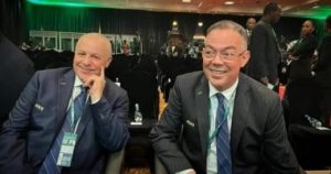 فوزي لقجع رئيس الاتحاد المغربي يهنئ أبو ريدة بتأهل مصر إلى كأس العالم