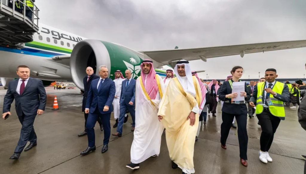 الخطوط السعودية تطلق رحلات منتظمة بين الرياض وموسكو (صور)