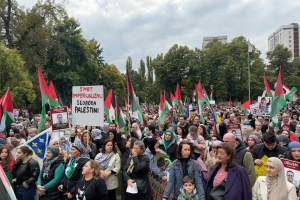 مظاهرة في سراييفو تطالب بدعم الفلسطينيين وقطع العلاقات مع إسرائيل