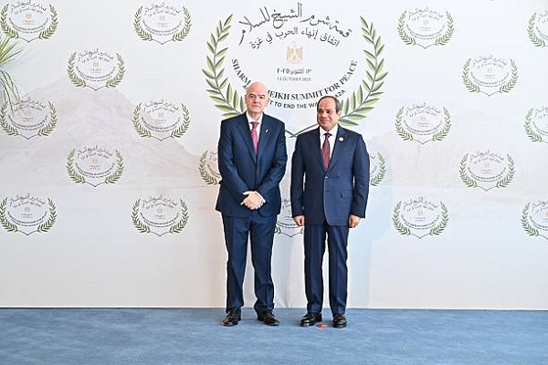 ترامب والأصدقاء العرب وراء حضور رئيس الفيفا لقمة شرم الشيخ لإنهاء الحرب في غزة